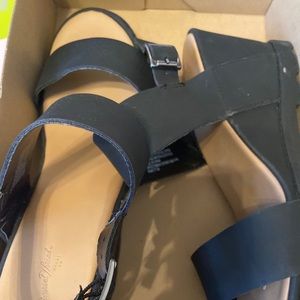 Target black wedge sandals- 9.5